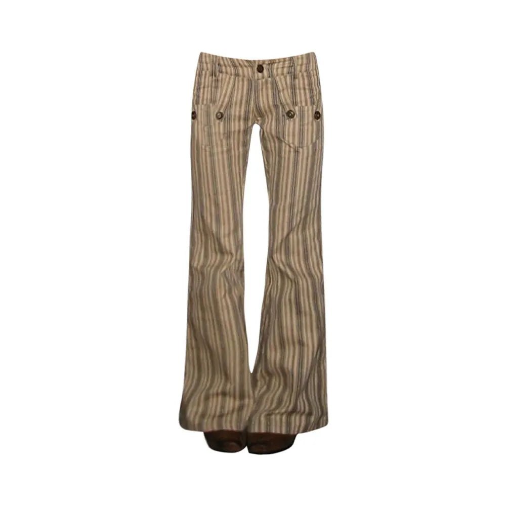 New Style Trends - Retro Striped Flare Pants - Outfit Ideas