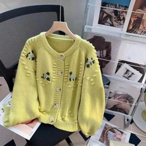 New Style Trends - Retro Sunlit Meadow Button-Up Cardigan - Outfit Ideas