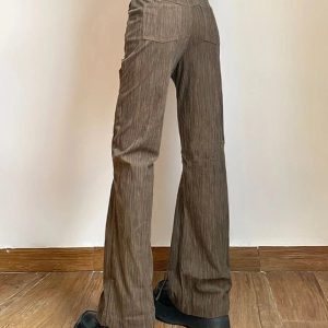 New Style Trends - Retro Y2k Corduroy Lace-Up Pants - Outfit Ideas
