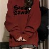 New Style Trends - Retro Zip-Up Lettered Sweatshirt - Outfit Ideas