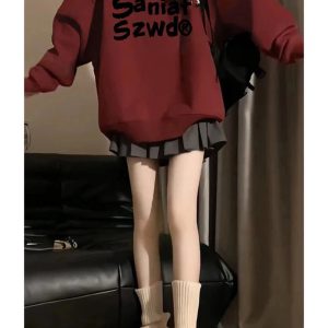 New Style Trends - Retro Zip-Up Lettered Sweatshirt - Outfit Ideas