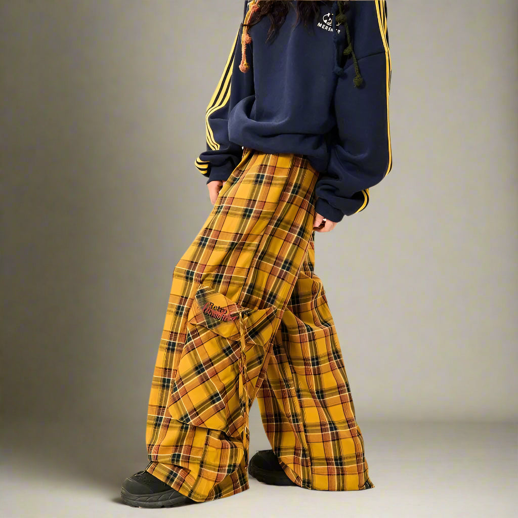 New Style Trends - Riot Tartan Wide-Leg Alt Pants - Outfit Ideas