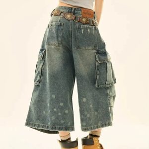 New Style Trends - Rugged Core Utility Y2k Shorts - Outfit Ideas