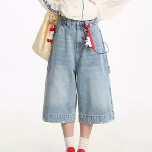 New Style Trends - Skywalk Pocket Y2k Denim Shorts - Outfit Ideas