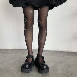 New Style Trends - Star Diamond Kawaii Fishnet Stockings - Outfit Ideas