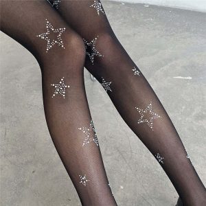 New Style Trends - Star Diamond Kawaii Fishnet Stockings - Outfit Ideas