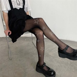 New Style Trends - Star Diamond Kawaii Fishnet Stockings - Outfit Ideas
