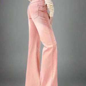 New Style Trends - Starry Pink Edgy Distressed Jeans - Outfit Ideas