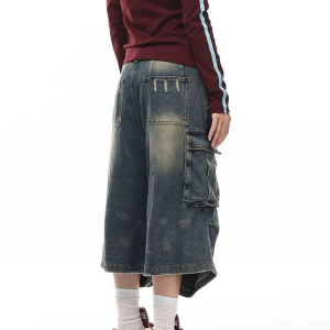 New Style Trends - Street Slam Washed Y2k Cargo Shorts - Outfit Ideas