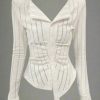 New Style Trends - Striped Bodycon Cardigan Top - Outfit Ideas
