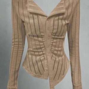 New Style Trends - Striped Bodycon Cardigan Top - Outfit Ideas
