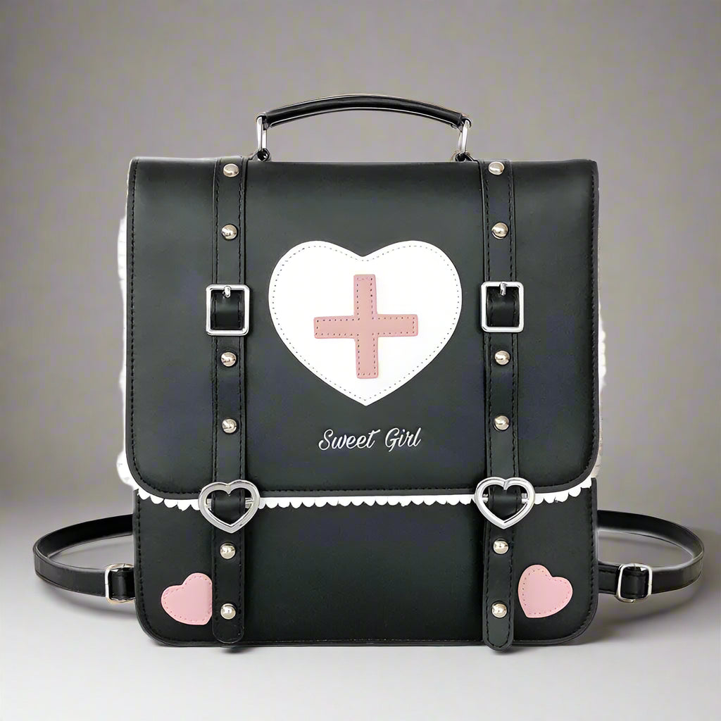 New Style Trends - Sweetheart Medic Satchel Kawaii Backpack - Outfit Ideas