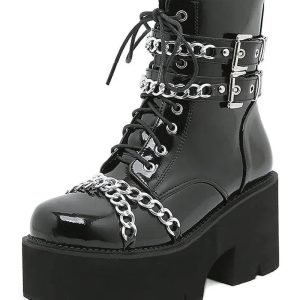 New Style Trends - Thick Bottom Alt Gothic Shoes - Outfit Ideas