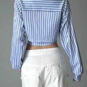New Style Trends - Varsity Edgy Corset Shirt - Outfit Ideas