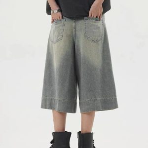 New Style Trends - Washed Blue Jean Shorts - Outfit Ideas