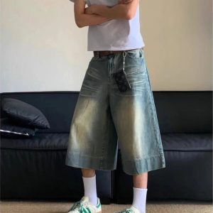 New Style Trends - Washed Blue Jean Shorts - Outfit Ideas