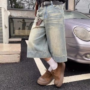 New Style Trends - Washed Blue Jean Shorts - Outfit Ideas