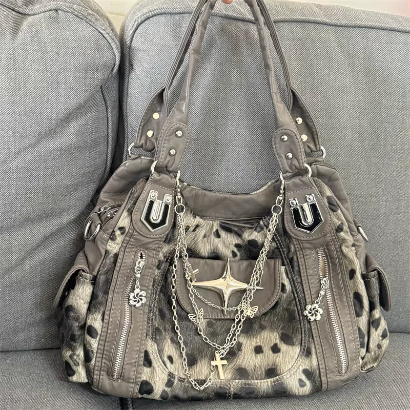 New Style Trends - Wild Requiem Y2k Chain Handbag - Outfit Ideas