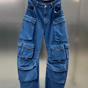 New Style Trends - Y2k Deep Sea Cargo Denim Pants - Outfit Ideas