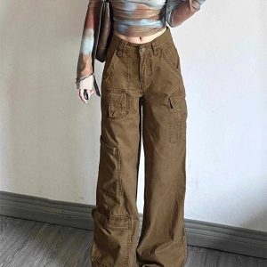 New Style Trends - Y2k Earthy Cargo Utility Pants - Outfit Ideas