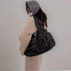New Style Trends - Y2k Edgy Multi-Pocket Handbag - Outfit Ideas
