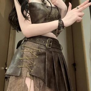 New Style Trends - Y2k Edgy Warrior Outfit Set - Outfit Ideas