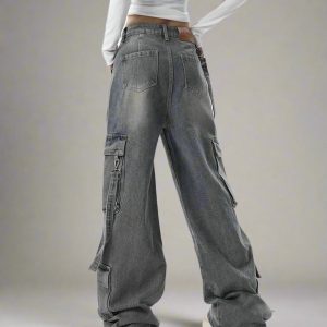 New Style Trends - Y2k Extreme Wide-Leg Cargo Jeans - Outfit Ideas