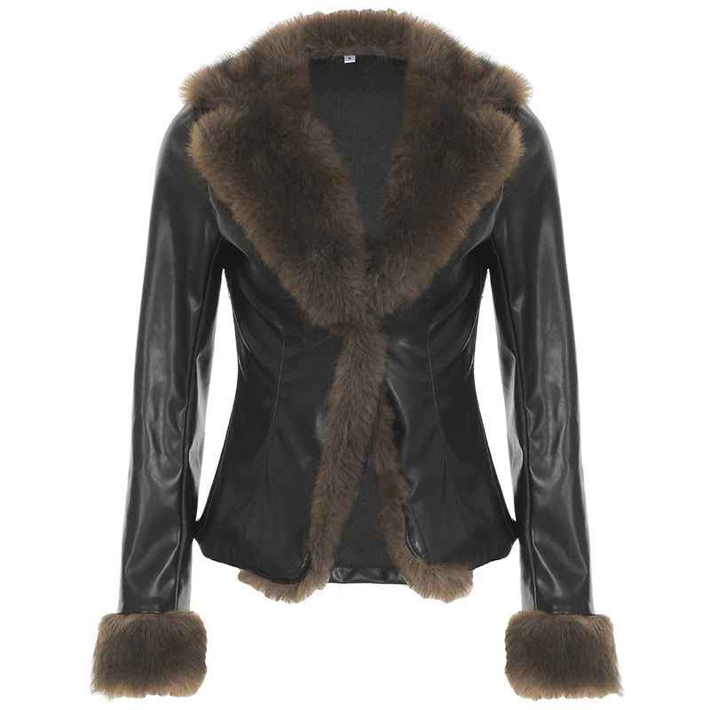 New Style Trends - Y2K Faux Fur Rebel Jacket - Outfit Ideas