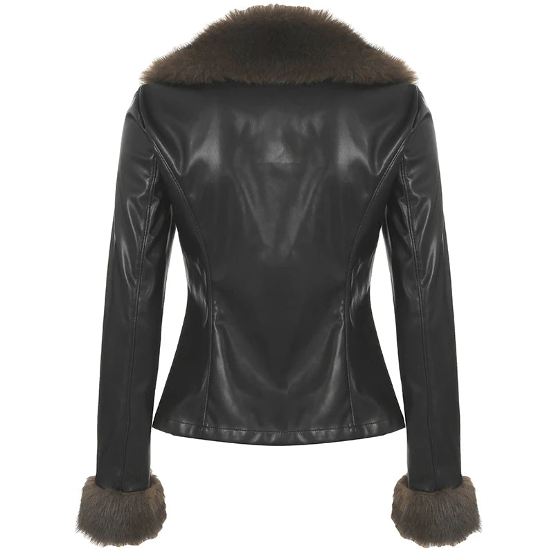 New Style Trends - Y2K Faux Fur Rebel Jacket - Outfit Ideas