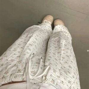 New Style Trends - Y2k Floral Serenity Wide-Leg Pants - Outfit Ideas