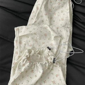 New Style Trends - Y2k Floral Serenity Wide-Leg Pants - Outfit Ideas
