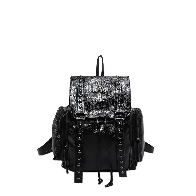 New Style Trends - Y2k Goth Cross Backpack - Outfit Ideas