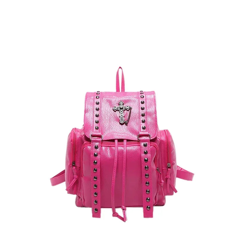 New Style Trends - Y2k Goth Cross Backpack - Outfit Ideas