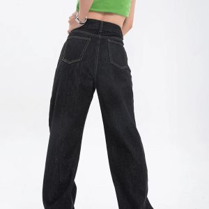 New Style Trends - Y2k High Waist Baggy Denim Jeans - Outfit Ideas