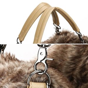 New Style Trends - Y2k Luxe Faux Fur Studded Handbag - Outfit Ideas
