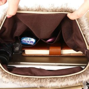 New Style Trends - Y2k Luxe Faux Fur Studded Handbag - Outfit Ideas