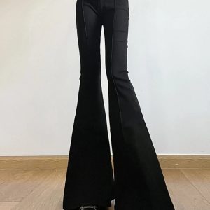 New Style Trends - Y2k Midnight Sculpt Flare Pants - Outfit Ideas