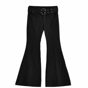New Style Trends - Y2k Midnight Sculpt Flare Pants - Outfit Ideas