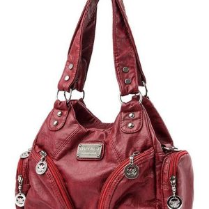 New Style Trends - Y2k Midnight Zipper Accent Shoulder Bag - Outfit Ideas