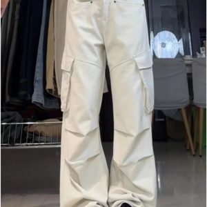 New Style Trends - Y2k Minimalist Cargo Wide-Leg Pants - Outfit Ideas