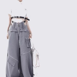 New Style Trends - Y2k Multi-Pocket Cargo pants - Outfit Ideas