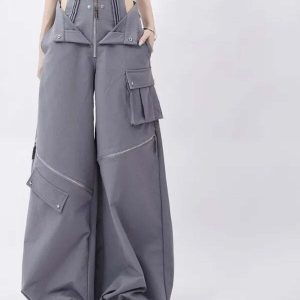 New Style Trends - Y2k Multi-Pocket Cargo pants - Outfit Ideas