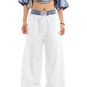 New Style Trends - Y2k Navy Baggy Streetwear Pants - Outfit Ideas