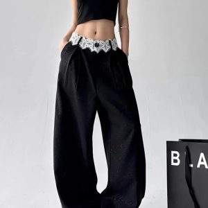 New Style Trends - Y2k Noir Lace Peekaboo Edgy Pants - Outfit Ideas
