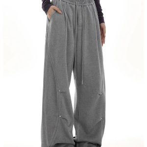 New Style Trends - Y2k Oversized Drawstring Lounge Pants - Outfit Ideas