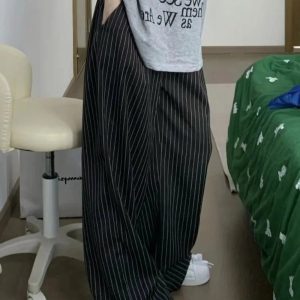 New Style Trends - Y2k Oversized Striped Palazzo Pants - Outfit Ideas