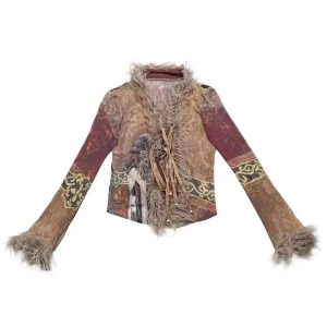 New Style Trends - Y2k Rave Tassel Mesh Alt Irregular Shirt - Outfit Ideas