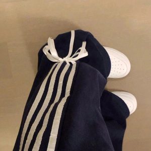 New Style Trends - Y2k Ribbon Striped Wide-Leg Pants - Outfit Ideas