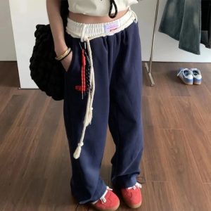 New Style Trends - Y2k Rope-Tie Relaxed Sweatpants - Outfit Ideas