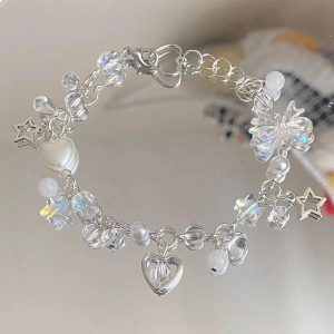 New Style Trends - Y2k Star Bow Knot Beaded Bracelet - Outfit Ideas